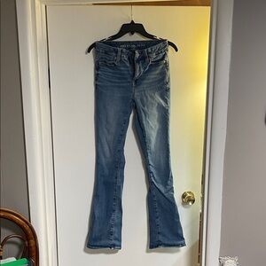 American Eagle Outfitters Women's Light Blue Flare Jeans